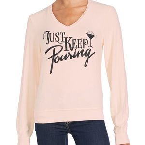 Wildfox “just keep pouring” sweatshirt